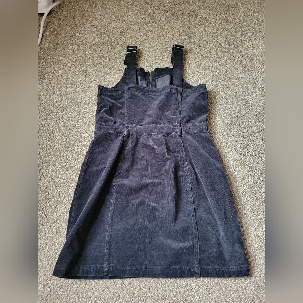 American Eagle Outfitters Black Ribbed Mini Denim Plus Size Dress Size 16 - Picture 8 of 14